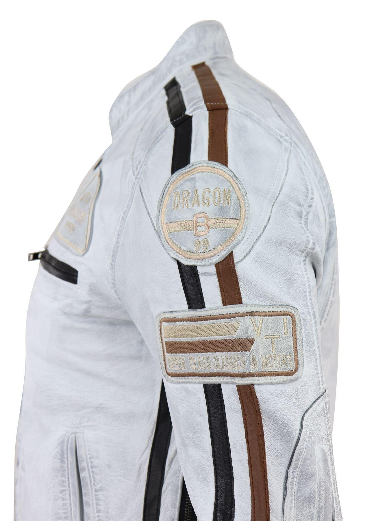 Men's Zipped Biker Leather Jacket | Infinity - Knighthood Store