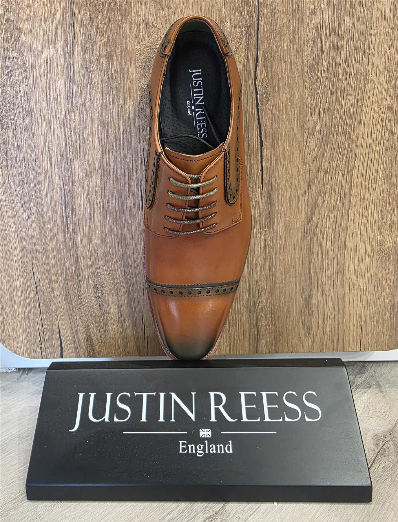 Jenson - Men's Brown Leather Lace Up Oxford Shoes