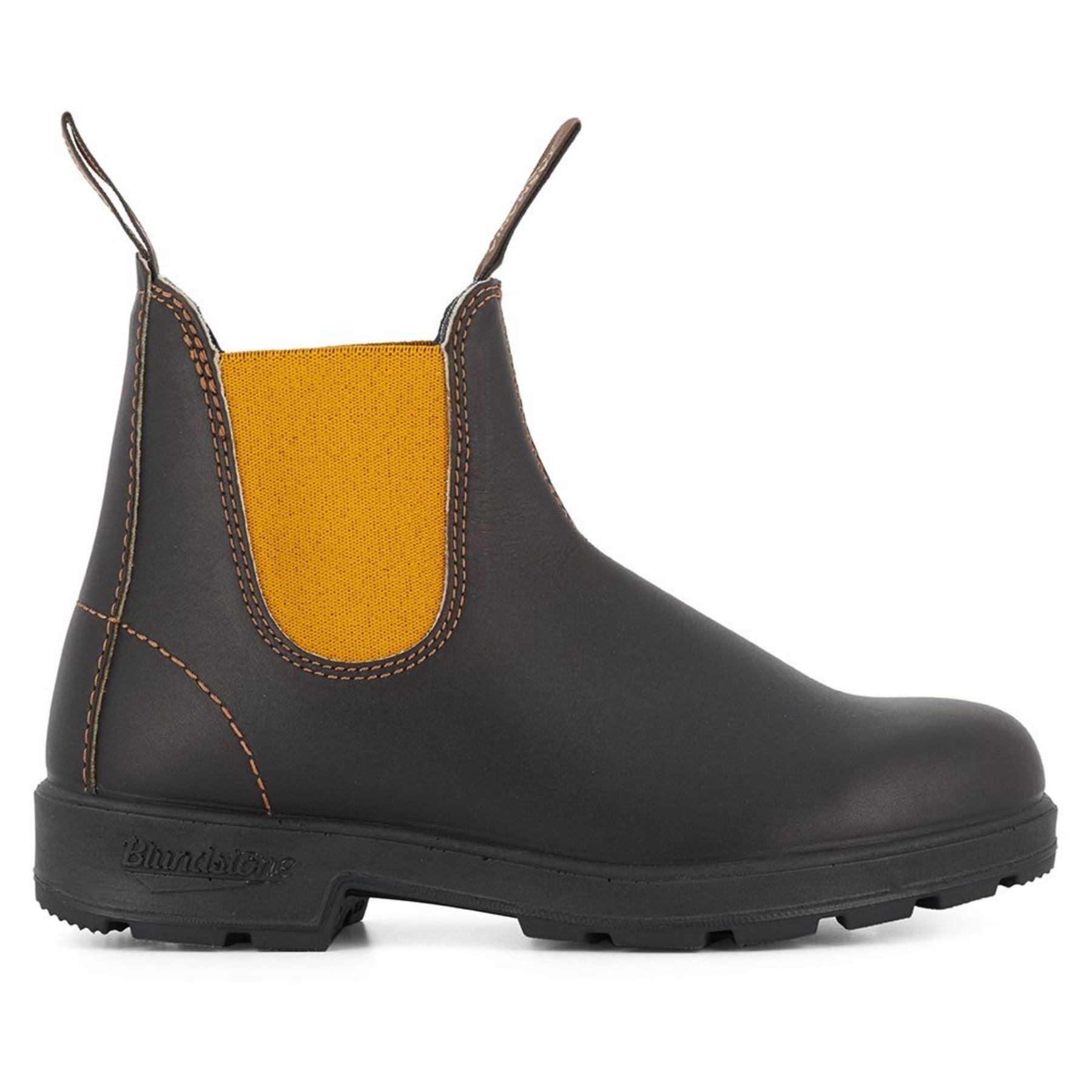 Blundstone 1919 Brown Mustard Leather Chelsea Boots Stitch Camel Slip On - Knighthood Store