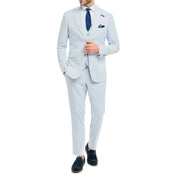 Men's Suit 3 Piece Sky Blue Tailored Fit Wedding Prom Classic