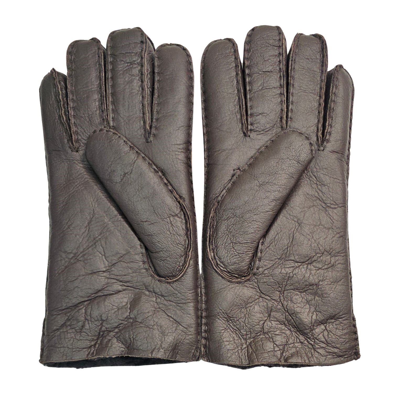 Men’s Sheepskin Suede Leather Wool Lining Gloves