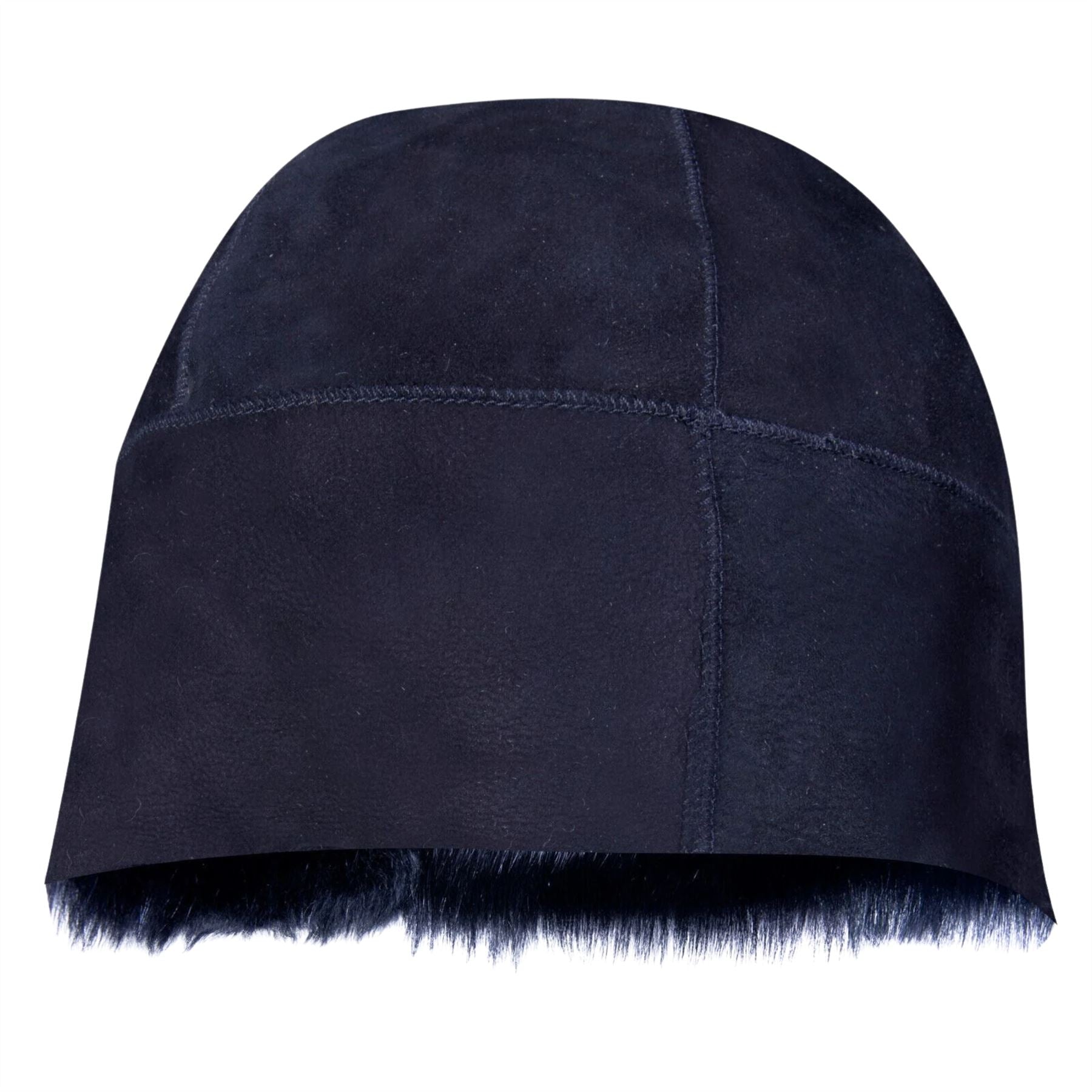 Sheepskin Shearling Leather Toscana Beanie Round Bucket Hat