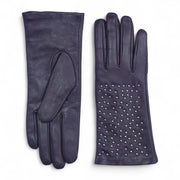 Women’s Leather Studded Wool Lining Fashion Gloves