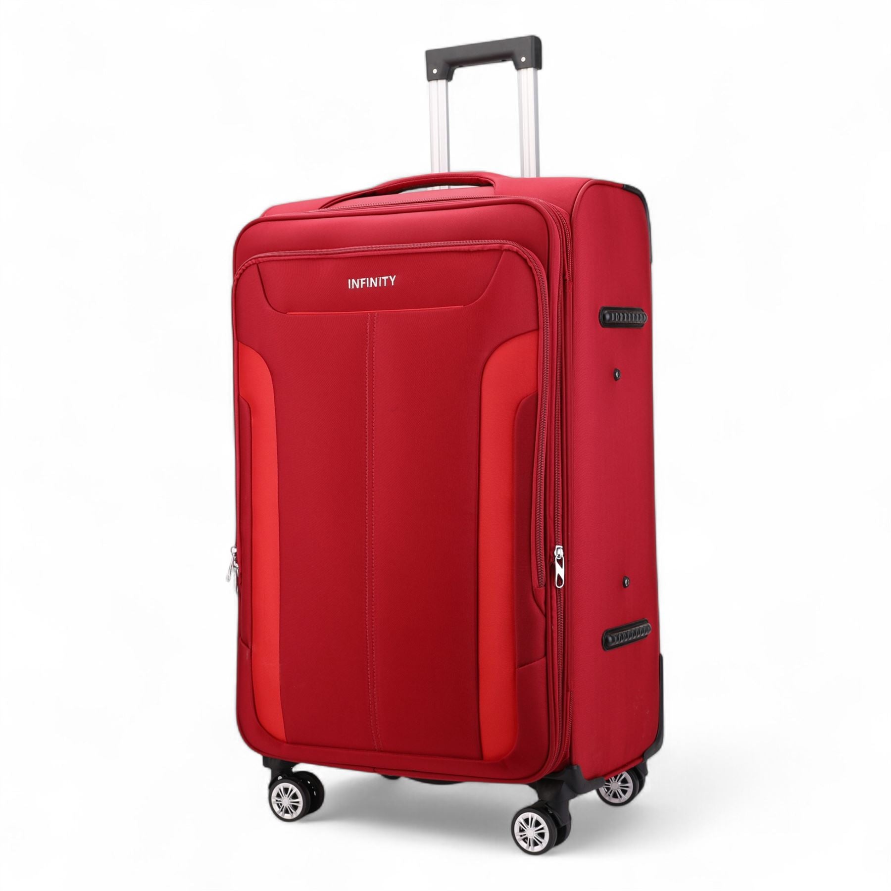 Lightweight Expandable Luggage Softshell 8 Weel Suitcase Set