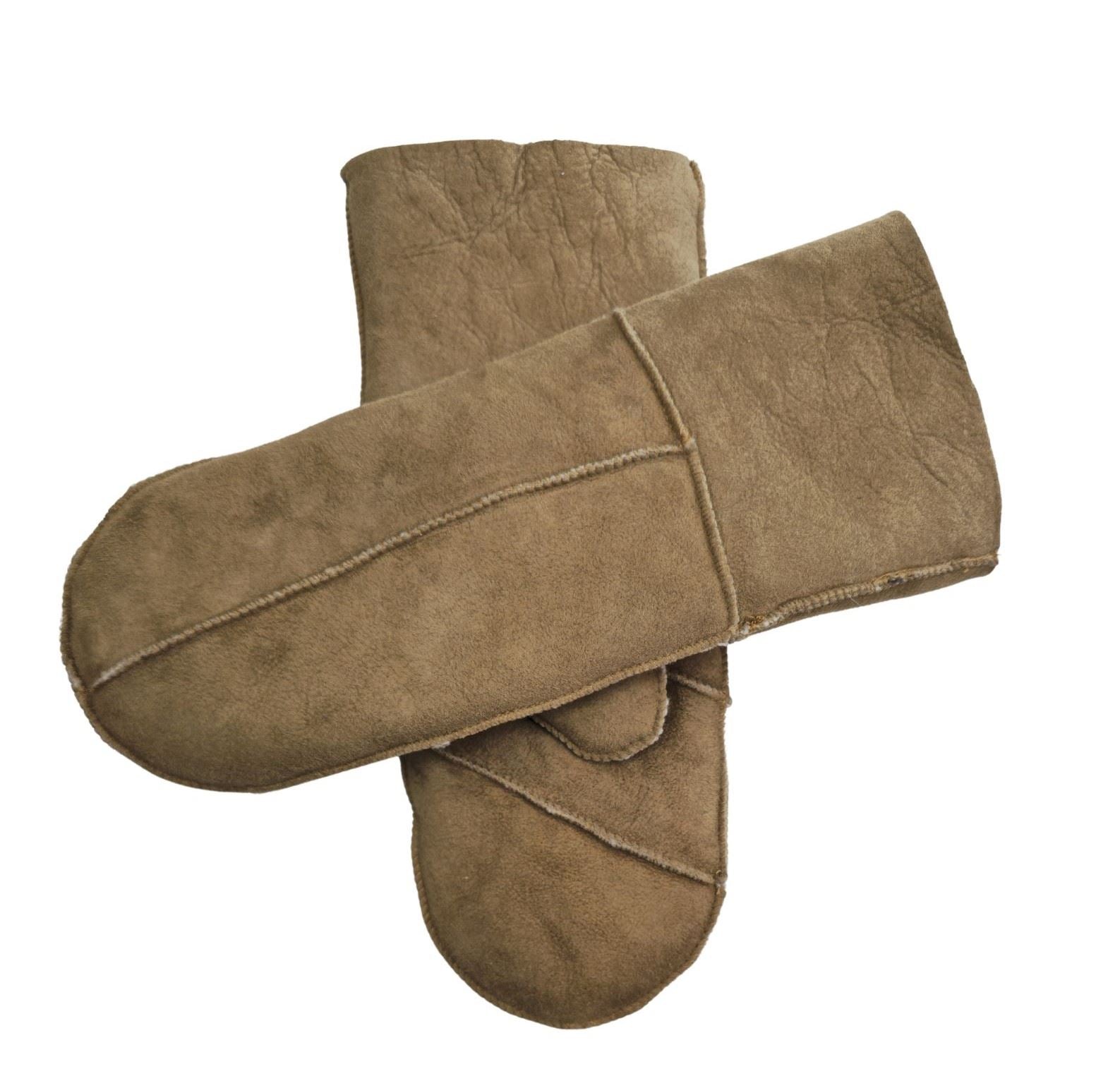 Women’s Premium Suede Leather Shearling Wool Lining Gloves