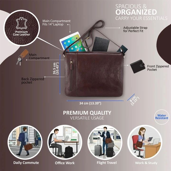 Astor - Genuine Leather Laptop Bag