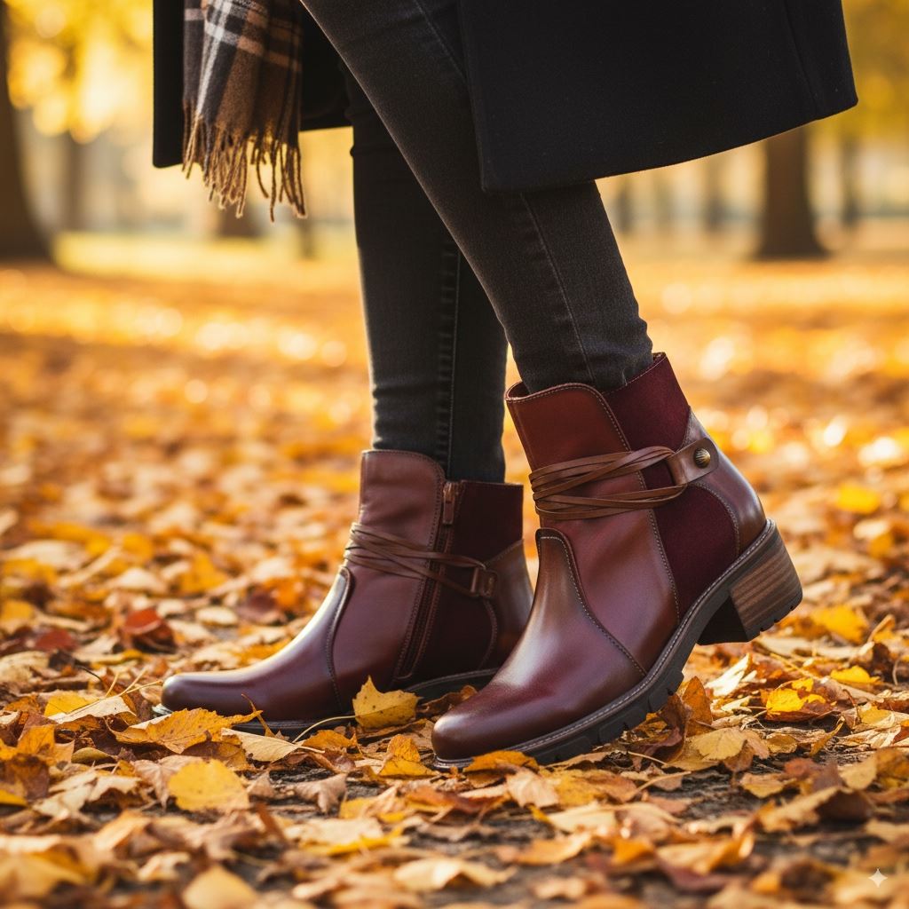 San Sebastian - Women's Arcilla Red Leather Ankle Boots