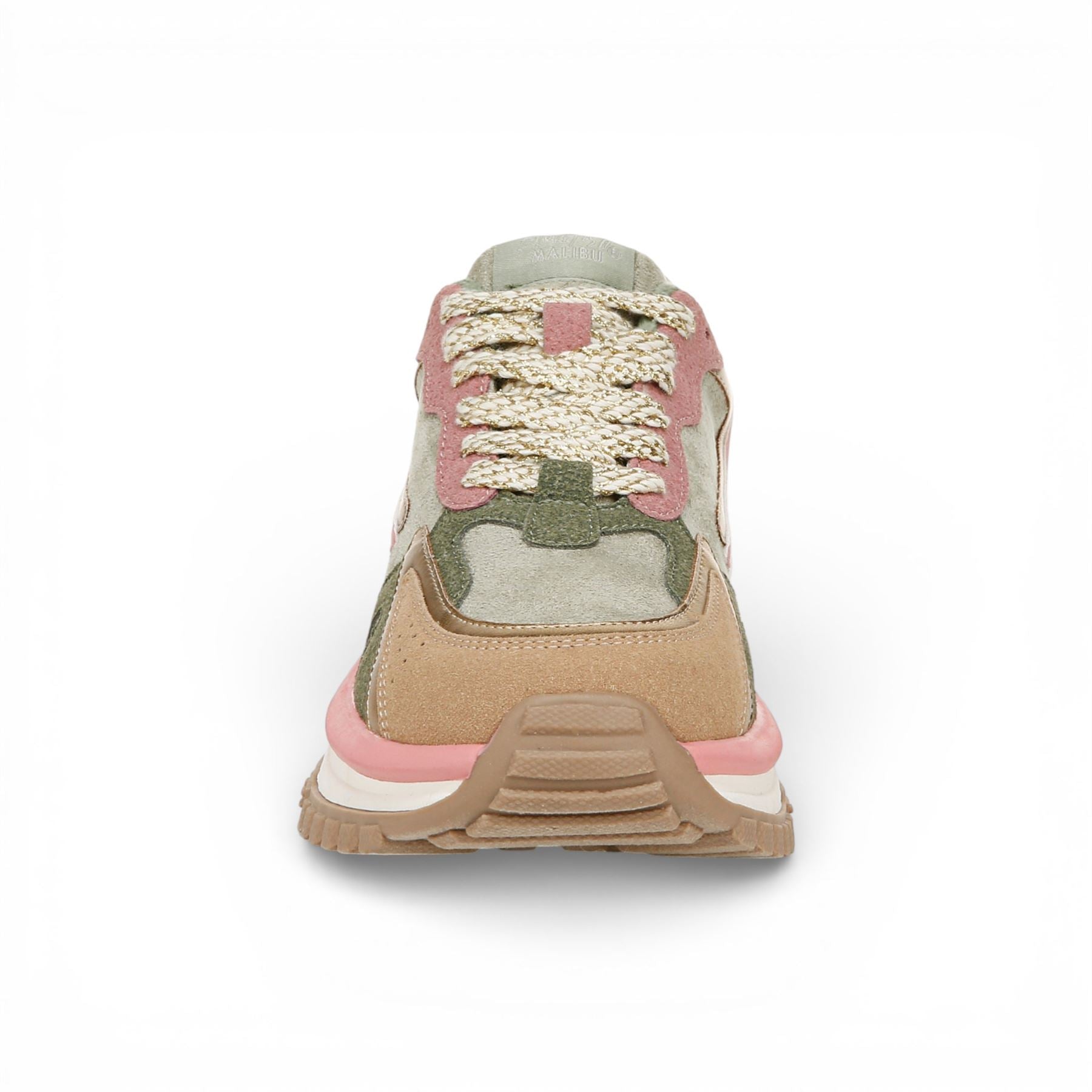 Leo - Women's Green Pink Retro Sneaker