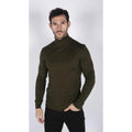 Mens Polar Neck Jumper Roll Neck High Turtle Neck Slim Fit Light Weight - Knighthood Store