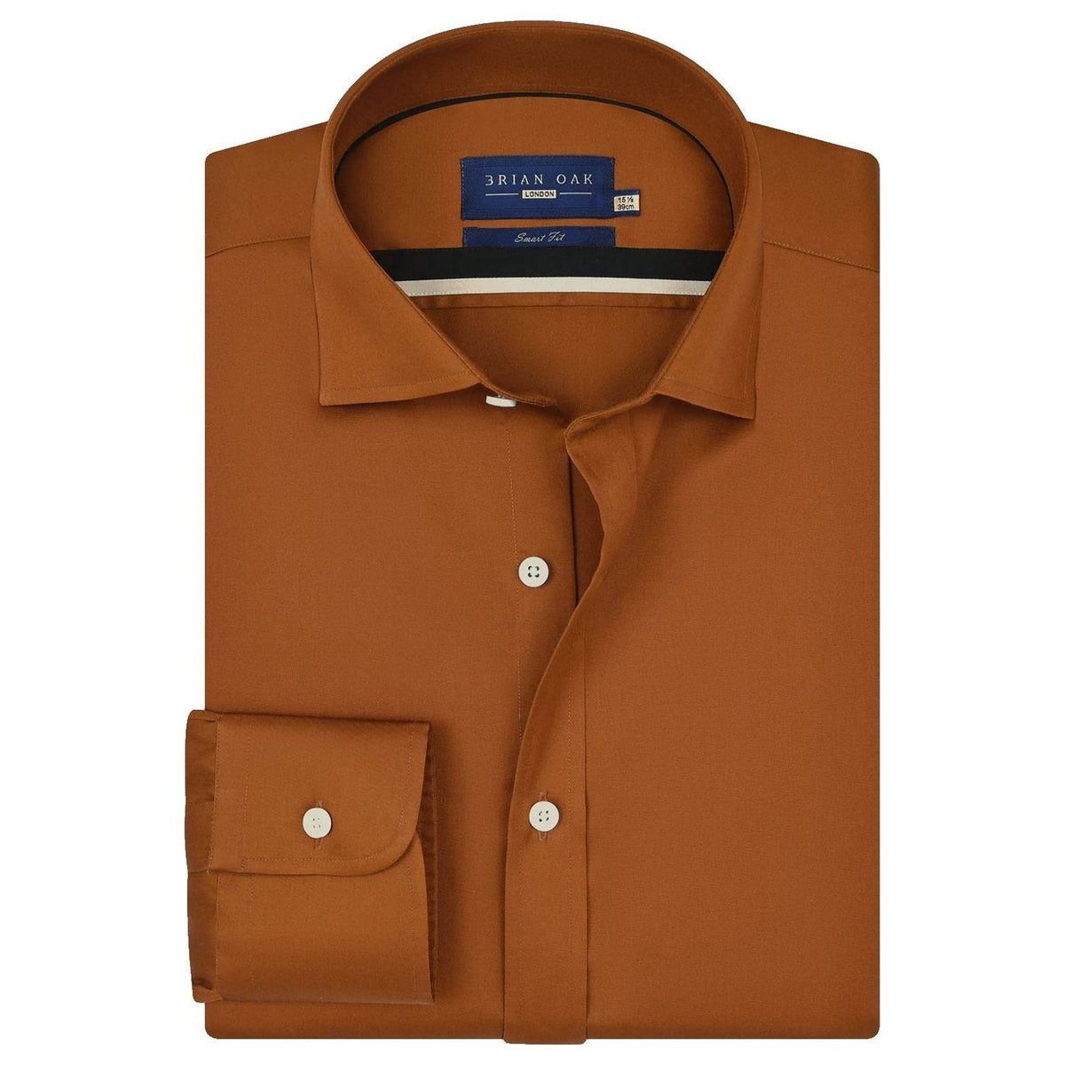Men's Light Brown Satin Dress Shirt