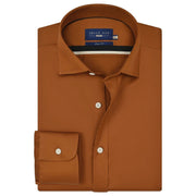 Men's Light Brown Satin Dress Shirt