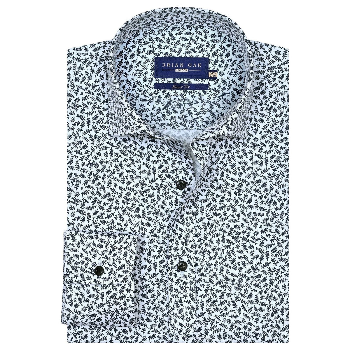 Men's Easy Care Patterned Shirt - White