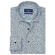 Men's Easy Care Patterned Shirt - White