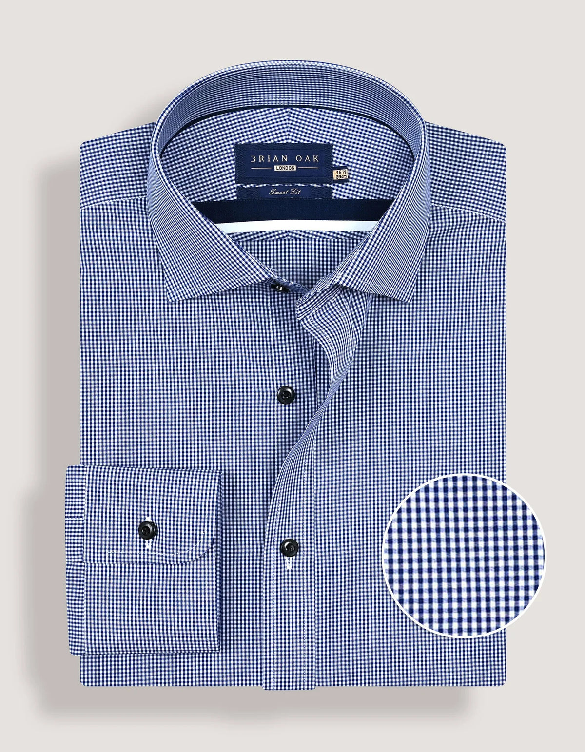 Men's Royal Blue Mini Check Shirt