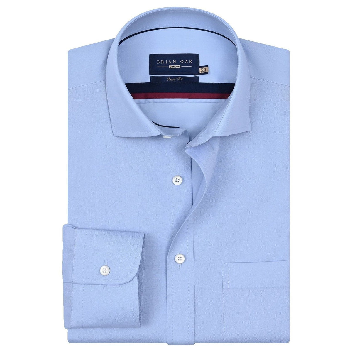 Men's Sky Blue Pure Cotton Dress Shirt