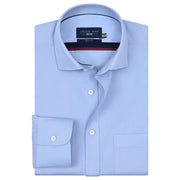 Men's Sky Blue Pure Cotton Dress Shirt