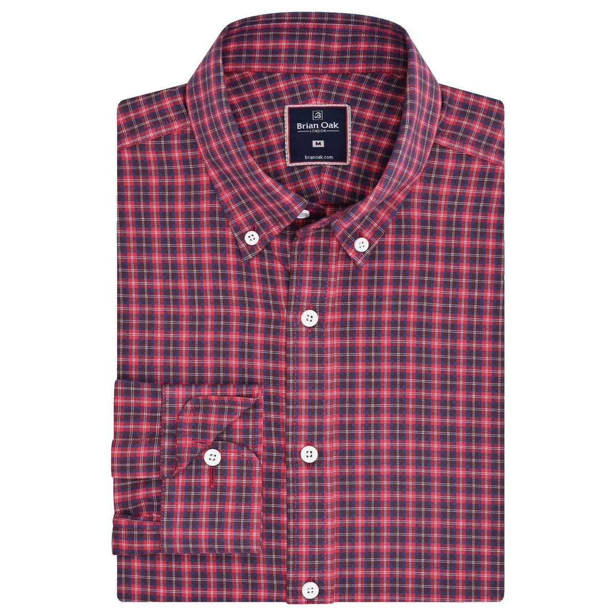 Men's Easy Care Casual Red Check Shirt