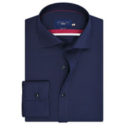 Men's Navy Blue Easy Iron Cotton Dress Shirt