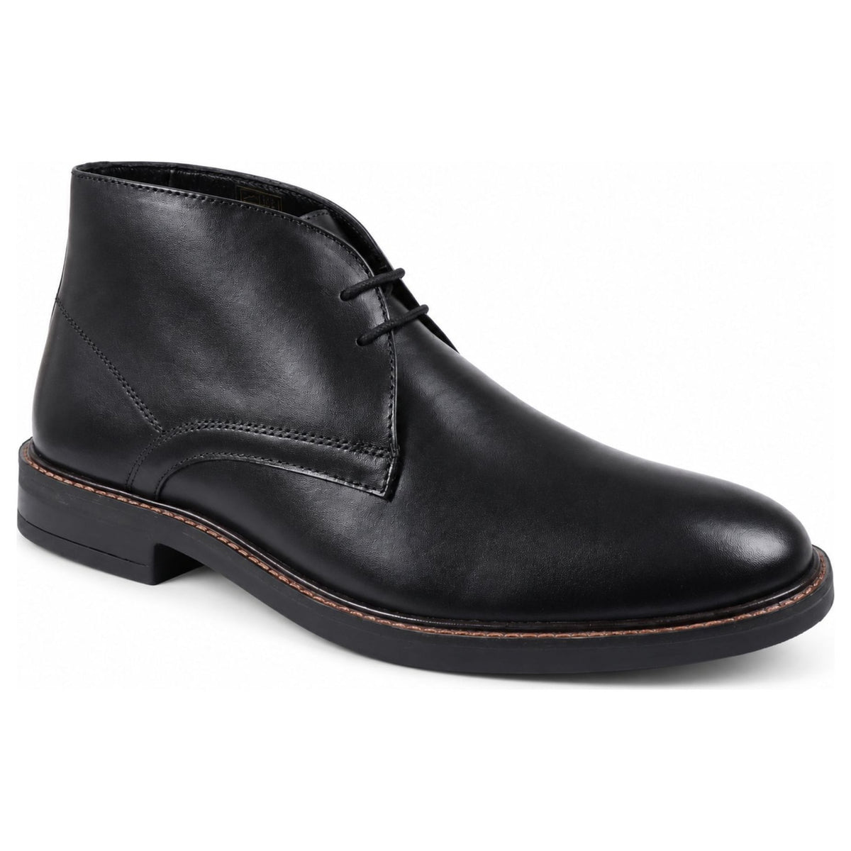 Oban - Men's Black Leather Lace-Up Chukka Ankle Boots