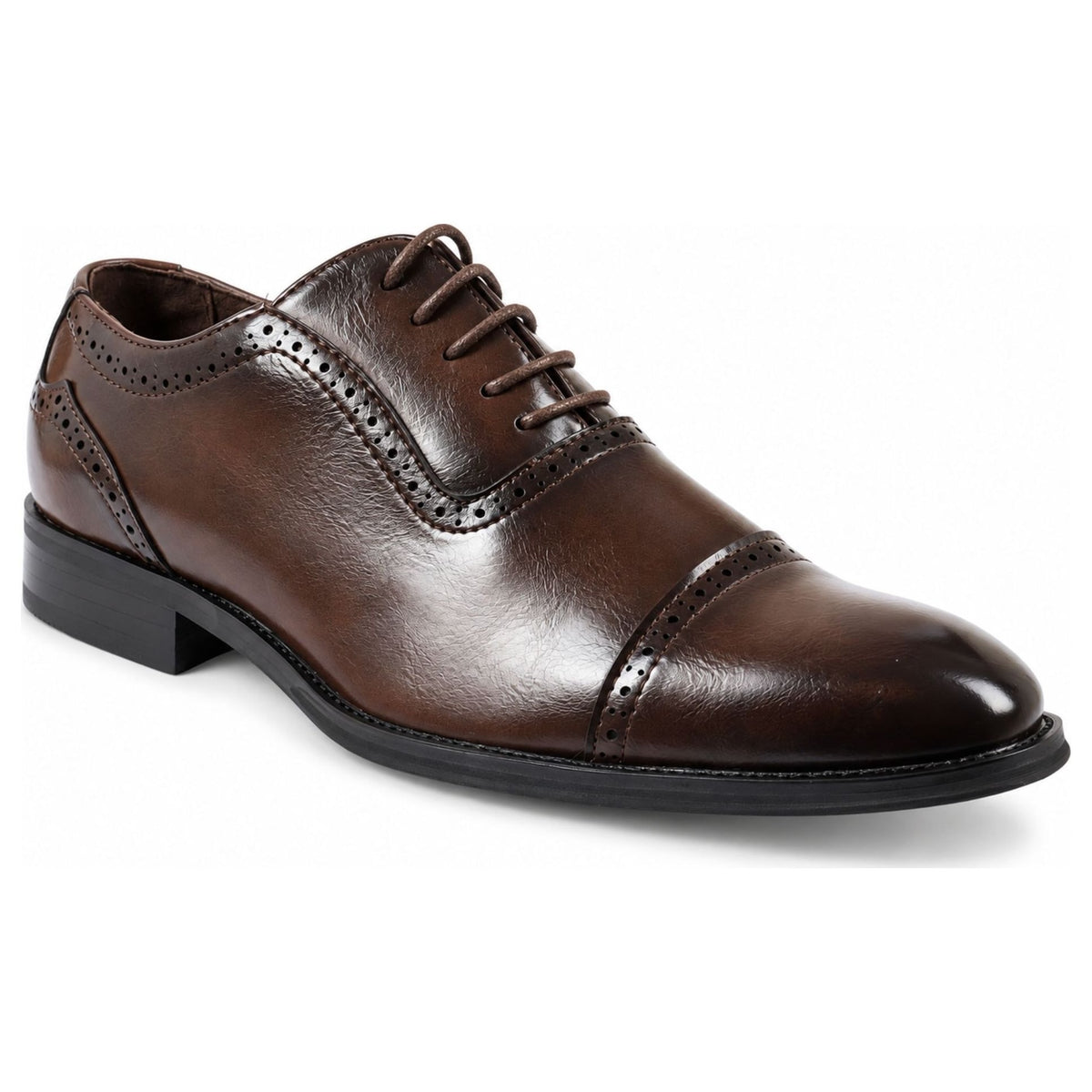 Men's Vegan Leather Formal Lace-Up Oxford Shoes