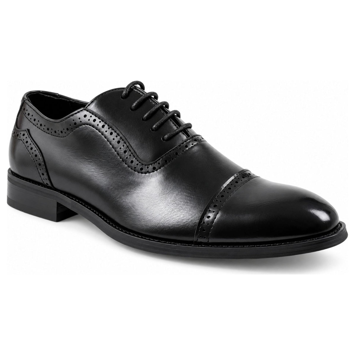 Men's Vegan Leather Formal Lace-Up Oxford Shoes