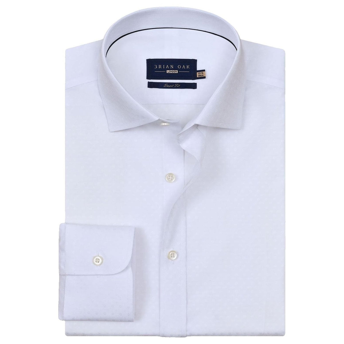 Men's White Floral Textured Smart Fit Shirt