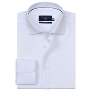 Men's White Floral Textured Smart Fit Shirt