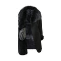 Ladies Real Sheepskin Jacket Suede Button Slim Fit 3/4 Long Trench Coat Designer - Knighthood Store