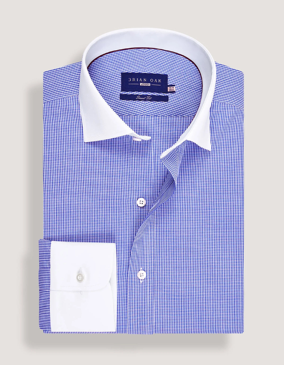Men's Sky Blue Smart Fit Check Shirt