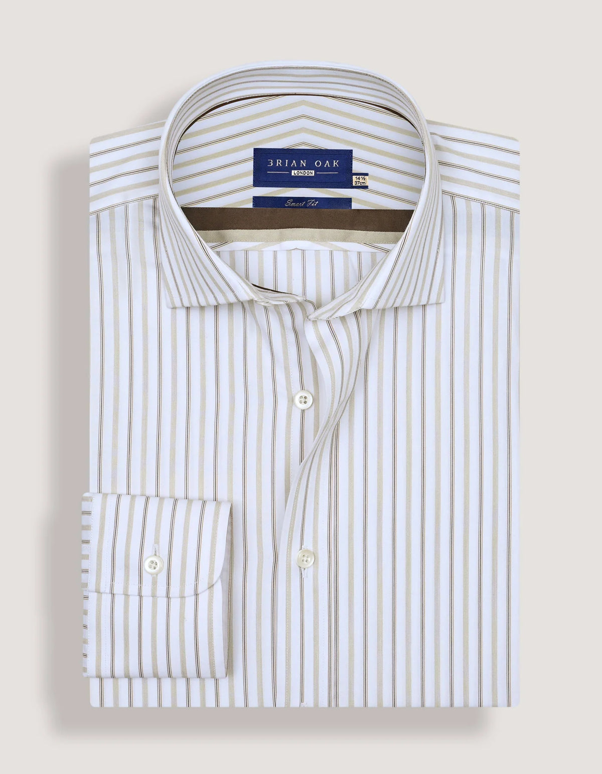 Men's Striped Twill Dress Shirt – Fawn