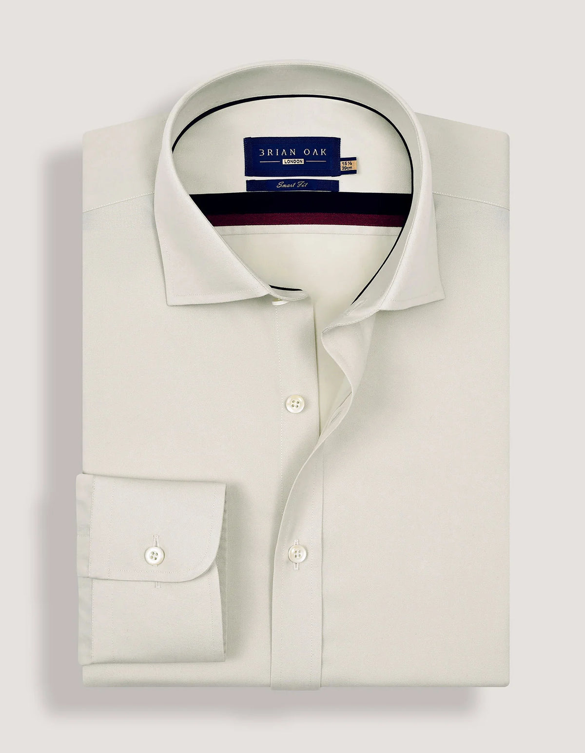 Men's Easy Iron Beige Dress Shirt