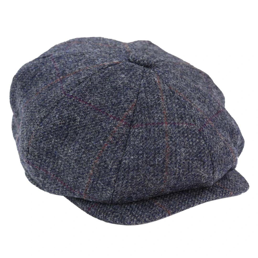 Mens Tweed Newsboy Peaky Blinder Baker Boy Razor Flat Cap Check Hat 8 Panel - Knighthood Store