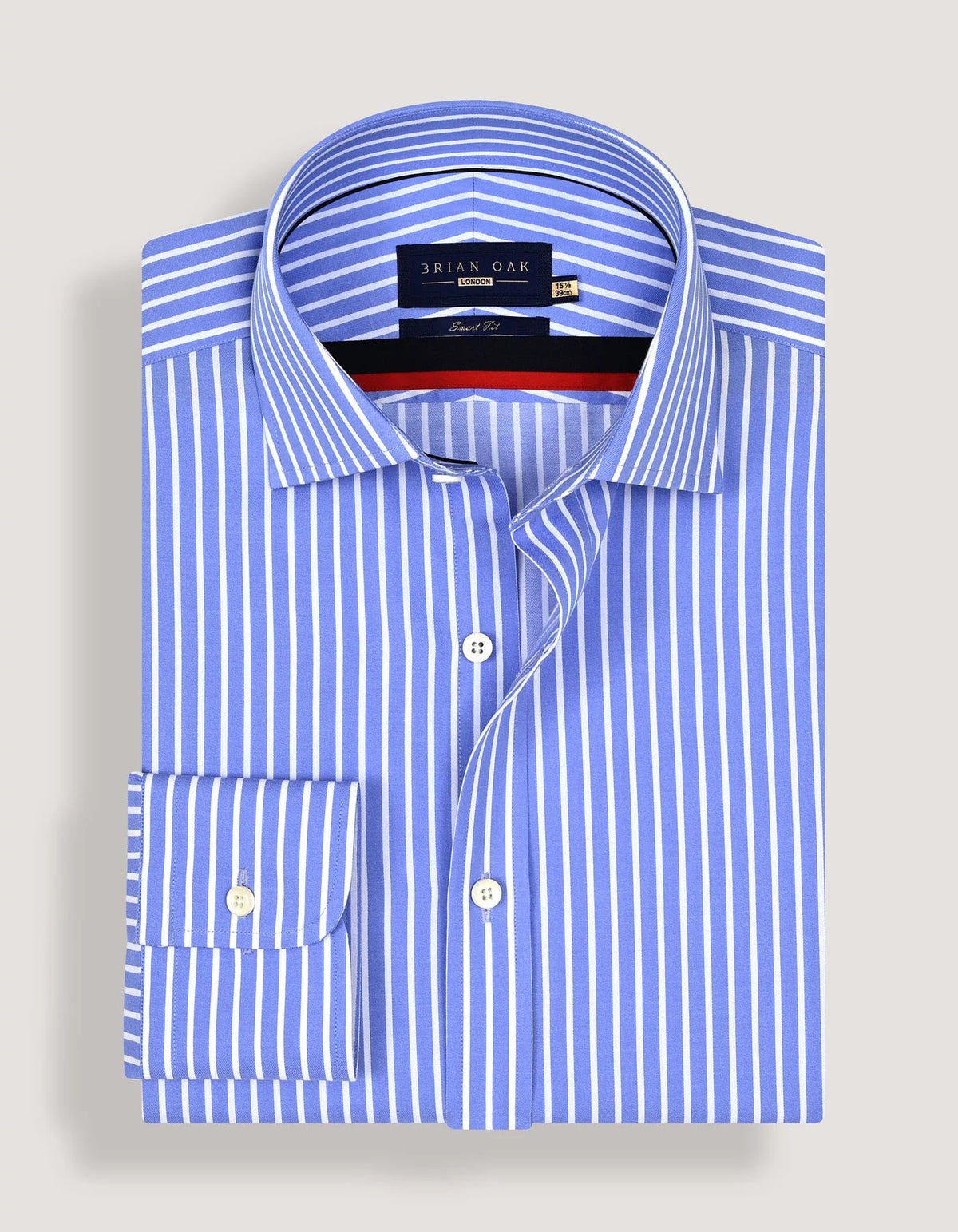 Men's Cotton Striped Sky Blue Dress Shirt