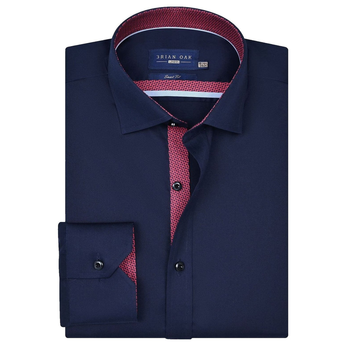 Men's Navy Designer Satin Shirt