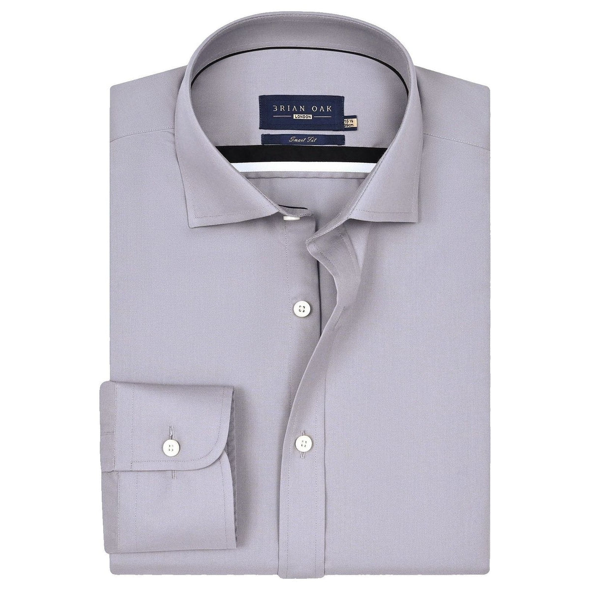 Men's Easy Iron Grey Cotton Dress Shirt