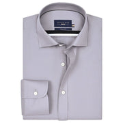 Men's Easy Iron Grey Cotton Dress Shirt