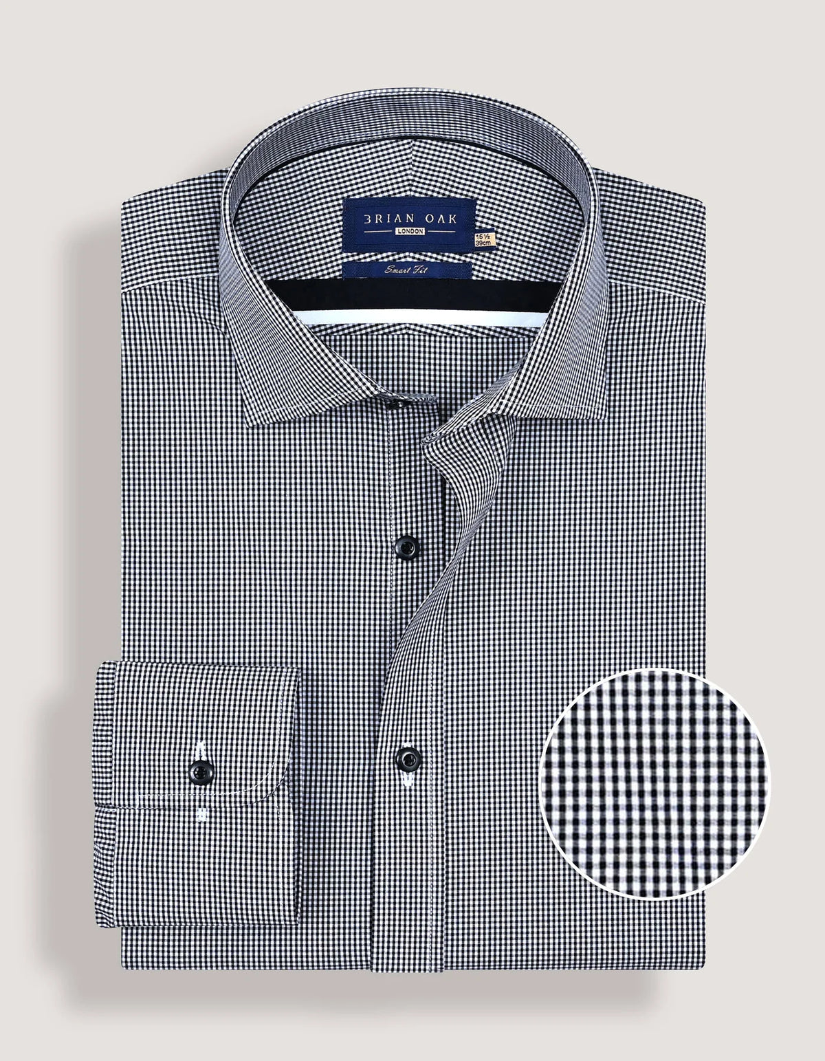 Men's Black Mini Check Shirt