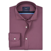 Brian Oak Easy Iron Plum Dress Shirt - Men's Smart Casual Shirt for Every Occasion