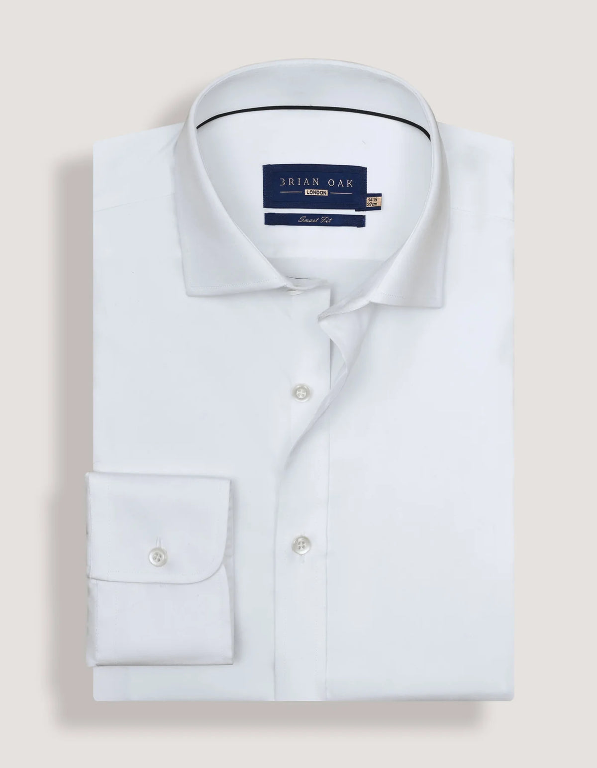 Men's White Easy Care Satin Shirt
