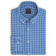 Men's Sky Blue Casual Check Shirt
