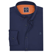Men's Navy Long Sleeve Button Down Casual Shirt