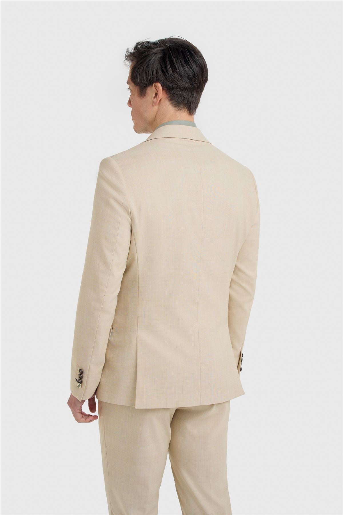 Camden - Men's Beige Check Blazer