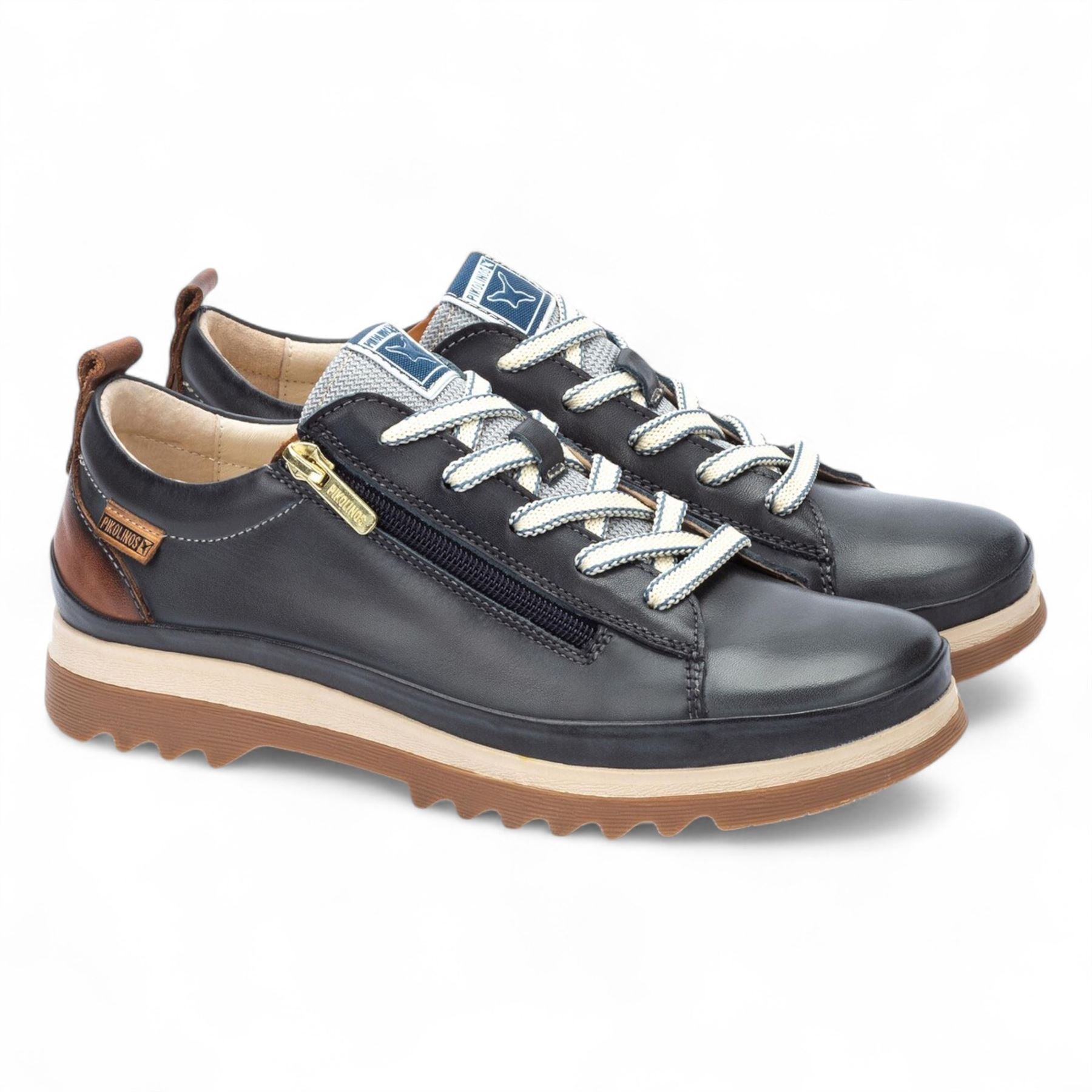 Vigo - Women’s Ocean Blue Leather Sneakers