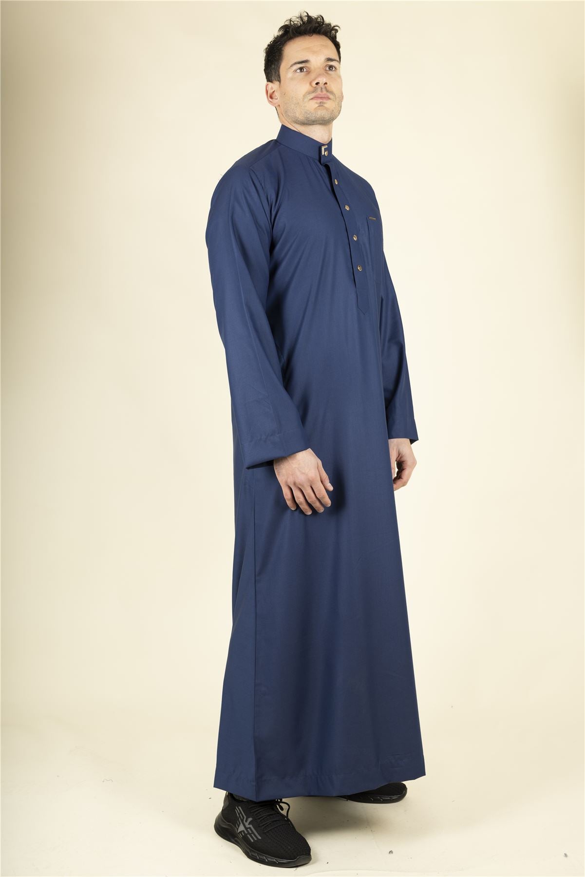 TT-005 - Men's Saudi Emirati Thobe Arab Nehru High Collar