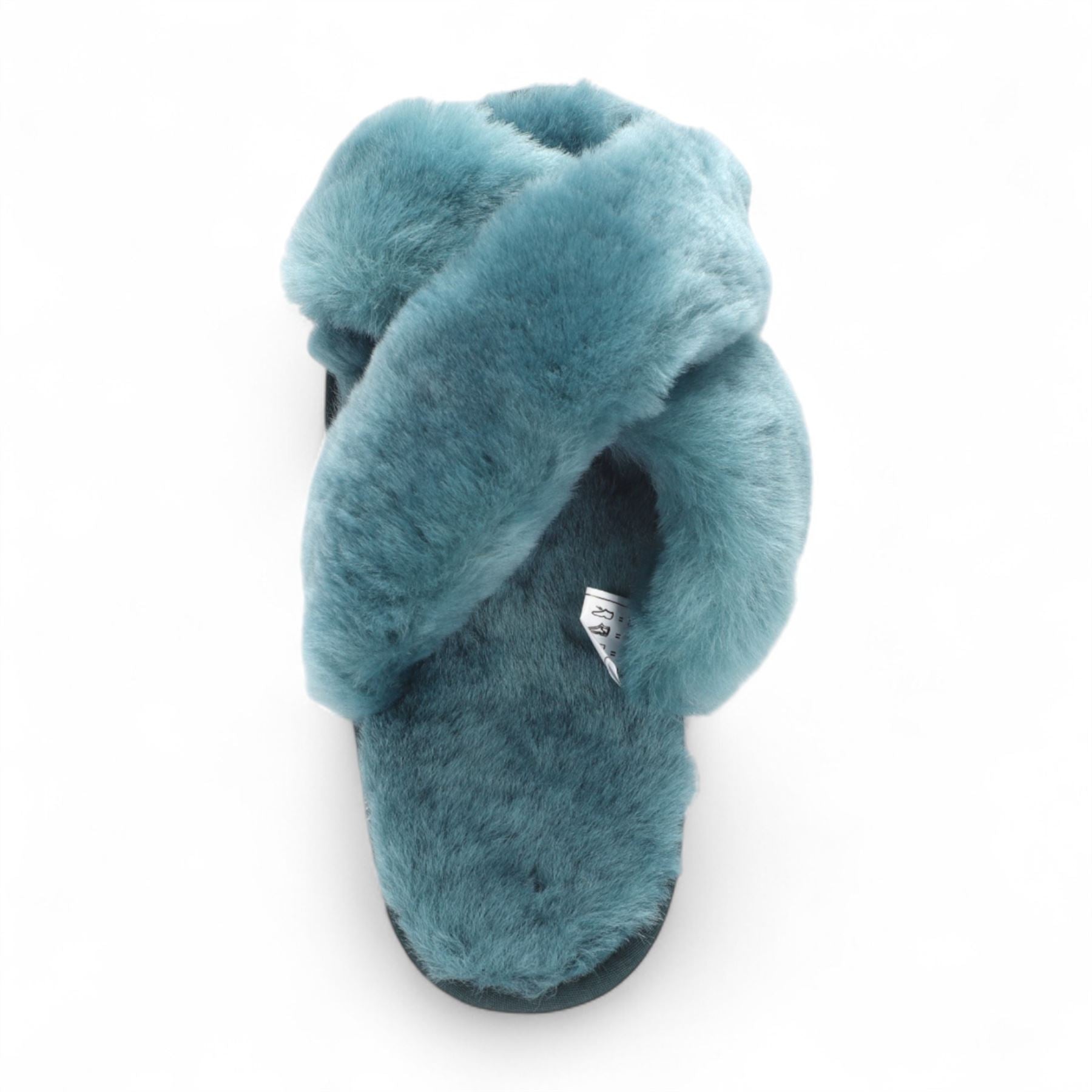 Snowbelle - Women's Genuine Sheepskin Crossover Slippers