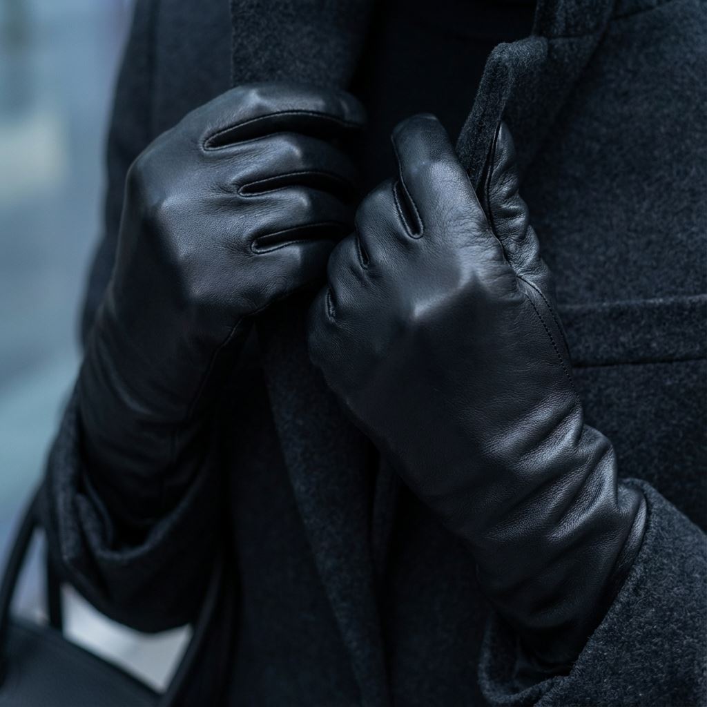 Women’s Genuine Sheepskin Leather Elbow Length Gloves