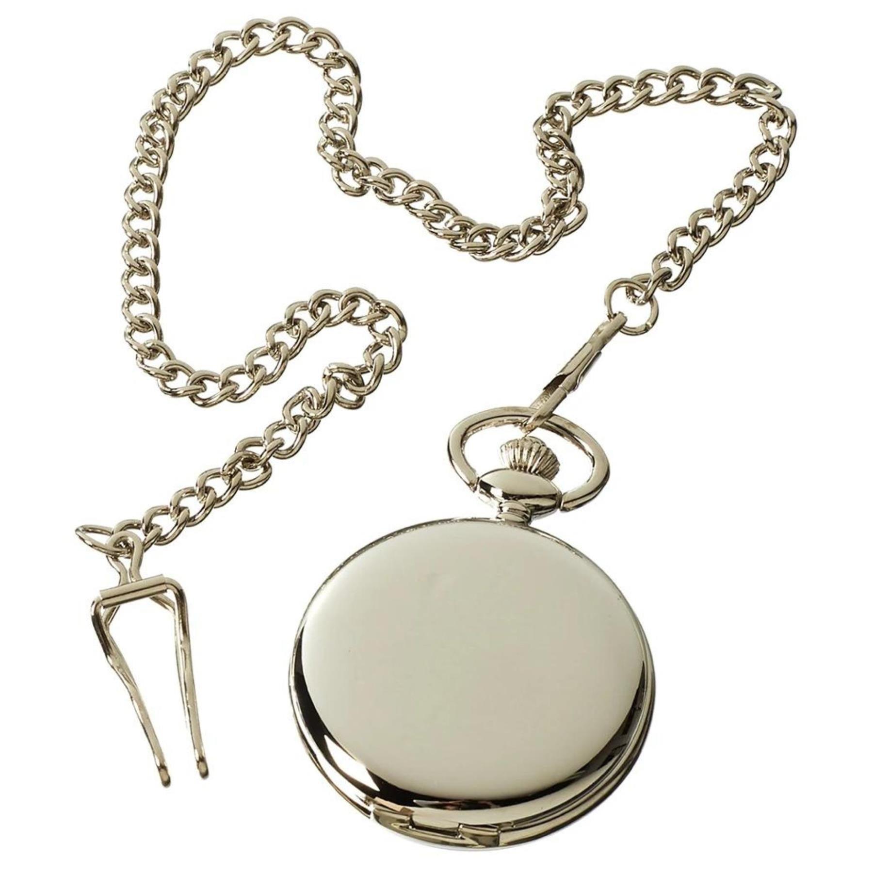 Silver Gold Rose 1920's Classic Blinders Pocket Watch & Chain Vintage Retro - Knighthood Store