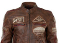 Men's Zipped Biker Leather Jacket | Infinity - Knighthood Store