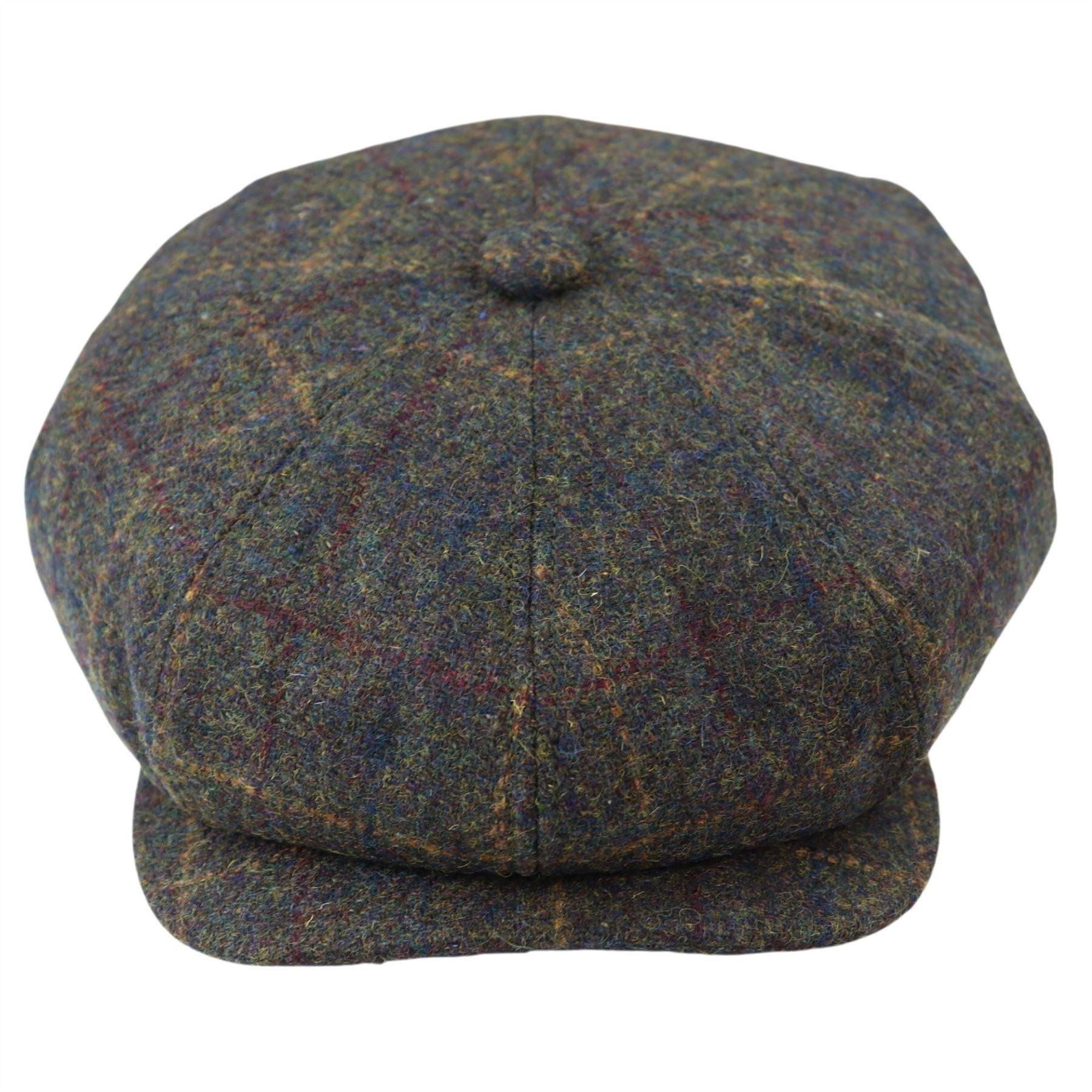 Mens 8 Panel Razor Baker Boy Hat Wool Tweed Blinders Newsboy Flat Cap Check - Knighthood Store