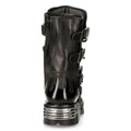 New Rock Mens Black Leather Skull Flame Reactor Boots M.727-S1 - Knighthood Store